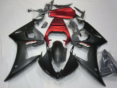 2003-2004 Yamaha R6 Motorcycle Fairings - Red Matte Black Canada