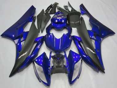 2006-2007 Yamaha R6 Motorcycle Fairings - Blue Matte Black Canada