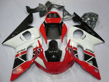 1998-2002 Yamaha R6 Motorcycle Fairings - Red White Glossy Black OEM Style Canada