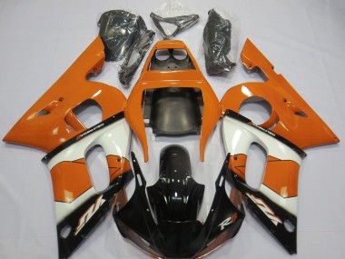 1998-2002 Yamaha R6 Motorcycle Fairings - Orange White Glossy Black Canada
