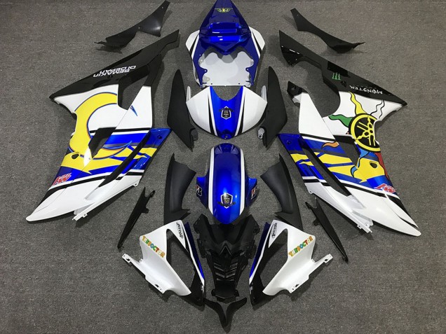 2008-2016 Yamaha R6 Motorcycle Fairing - White Blue Black Yellow Canada