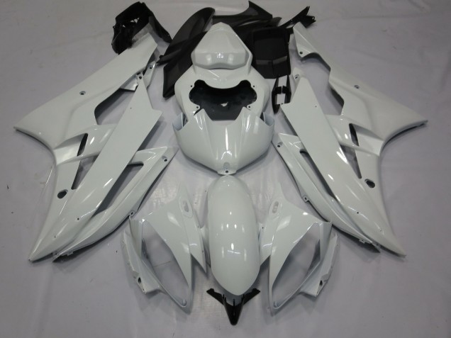 2006-2007 Yamaha R6 Motorcycle Fairings - Glossy White Canada