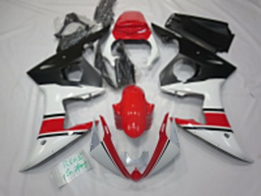 2005 Yamaha R6 Motorcycle Fairings - White Red Black Canada