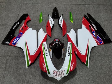 2015-2020 Ducati 959 1299 Motorcycle Fairings - White Red Green Glossy Black Generali Tim 69 Canada