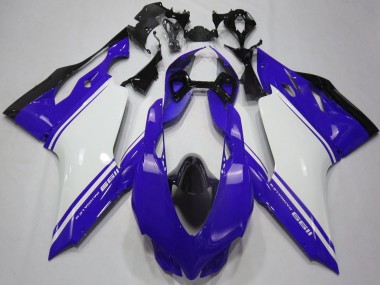 2011-2014 Ducati 1199 Motorcycle Fairings - Glossy Blue White Black Canada
