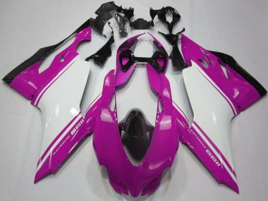 2011-2014 Ducati 1199 Motorcycle Fairings - Pink White Black Canada