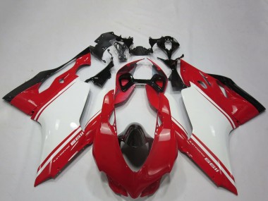 2011-2014 Ducati 1199 Motorcycle Fairings - White Red Black OEM Style Canada