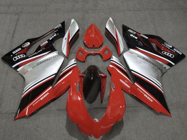 2011-2014 Ducati 1199 Motorcycle Fairings - Red Silver Black Performance Canada