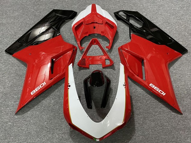 2007-2014 Ducati 1098 Motorcycle Fairings - White Red Black Canada