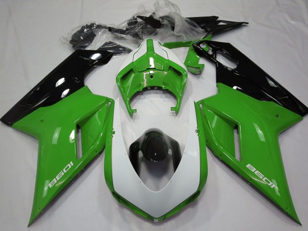 2007-2014 Ducati 1098 Motorcycle Fairings - Green Black White Canada
