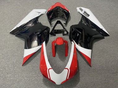 2007-2014 Ducati 848 1098 1198 Motorcycle Fairings - White Red Glossy Black Canada