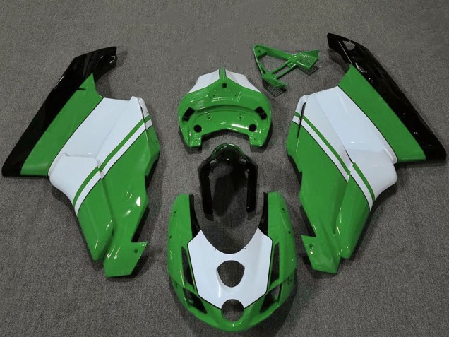 2003-2004 Ducati 749 999 Motorcycle Fairings - White Green Glossy Black Canada