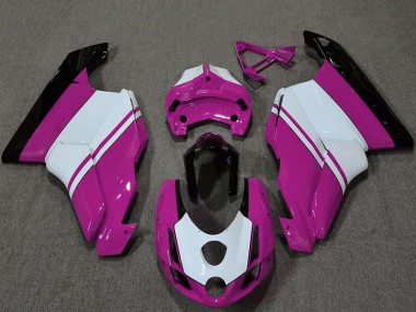 2003-2004 Ducati 749 999 Motorcycle Fairings - White Pink Glossy Black Canada