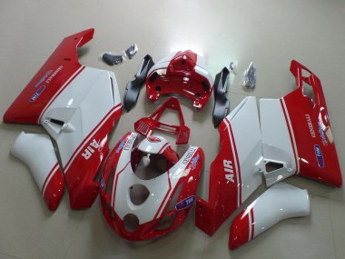 2003-2004 Ducati 749 999 Motorcycle Fairings - White Red Air Generali Tim Canada