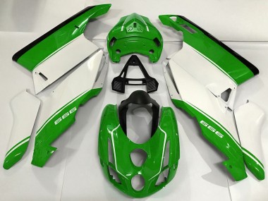 2003-2004 Ducati 999 Motorcycle Fairings - White Green Black Canada