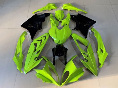 2009-2014 BMW S1000RR Motorcycle Fairings - High Viz Yellow Glossy Black HP Canada