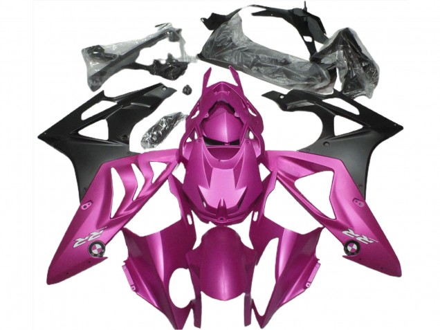 2009-2014 BMW S1000RR Motorcycle Fairings - Hot Pink Matte Black Canada