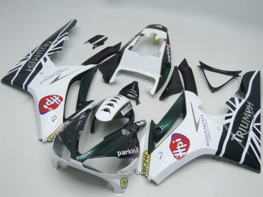 2009-2012 Triumph Daytona 675 Motorcycle Fairings - White Glossy Black HPi Canada