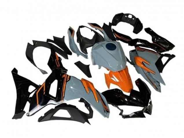 2024-2025 Kawasaki Ninja 500 EX500R Motorcycle Fairings - Nardo Grey Orange Black Canada