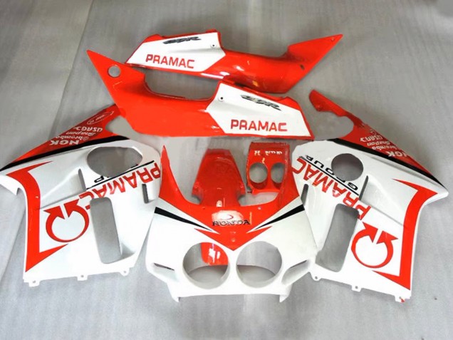 1987-1989 Honda CBR400RR NC23 Motorcycle Fairings - Orange White Pramac Canada