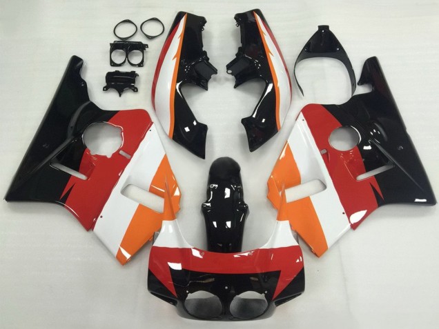 1987-1989 Honda CBR400RR NC23 Motorcycle Fairings - Orange White Red Glossy Black Canada