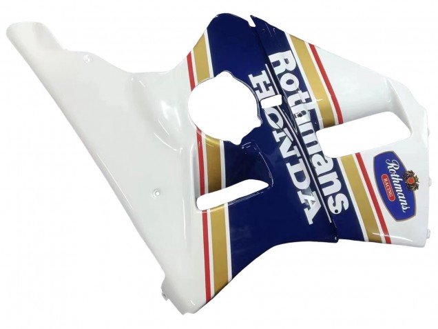 1987-1989 Honda CBR400RR NC23 Motorcycle Fairings - White Yellow Blue Rothmans Canada