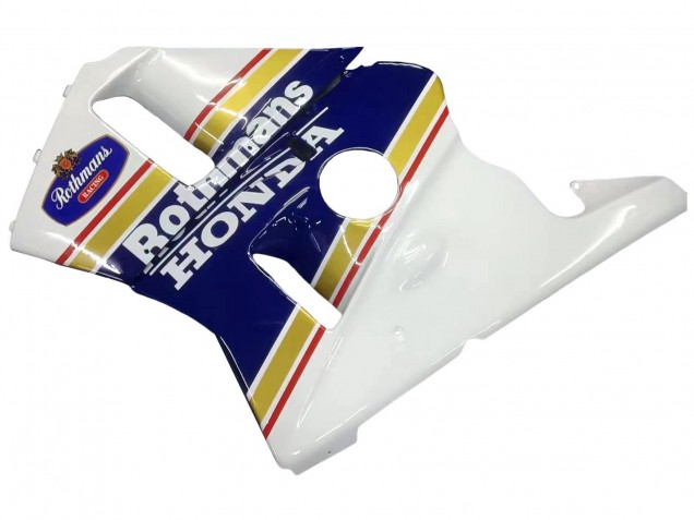 1987-1989 Honda CBR400RR NC23 Motorcycle Fairings - White Yellow Blue Rothmans Canada
