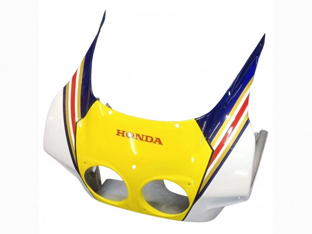 1987-1989 Honda CBR400RR NC23 Motorcycle Fairings - White Yellow Blue Rothmans Canada