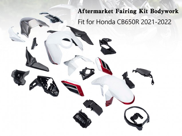 2019-2022 Honda CB650R Motorcycle Fairings - White Black Red Canada