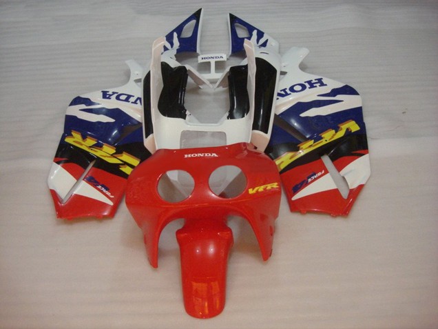 1988-1992 Honda VFR400R NC30 Motorcycle Fairings - White Blue Red Canada