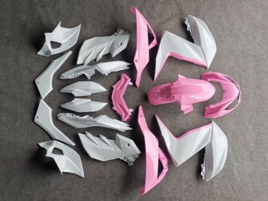 2015-2016 Kawasaki Z250/Z300 Motorcycle Fairings - White Pink Canada