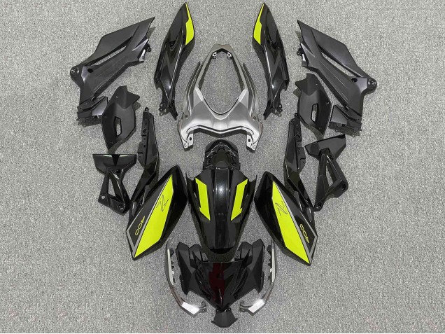2018-2024 Kawasaki Z400 Motorcycle Fairings - Matte Black Yellow Canada