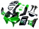 1993-2007 Kawasaki ZZR400 Motorcycle Fairings - Green Glossy Black Green Monster Elf Touch4 Bridgestone Canada