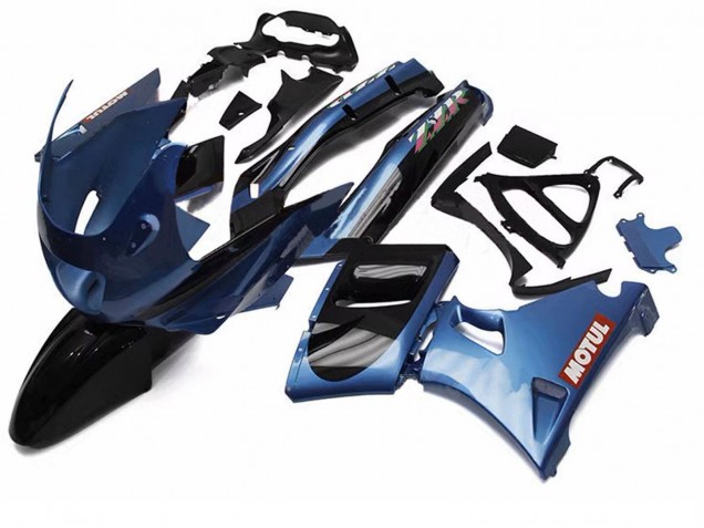 1998-2003 Kawasaki ZZR600 Motorcycle Fairings - Blue Black Red Motul Canada