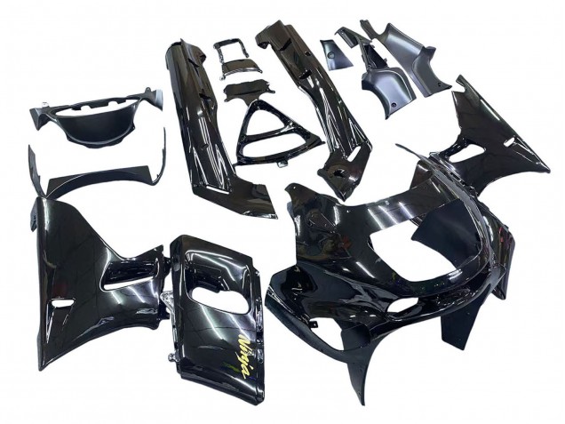 1993-2007 Kawasaki ZZR400 Motorcycle Fairings - Glossy Black Gold Ninja Canada