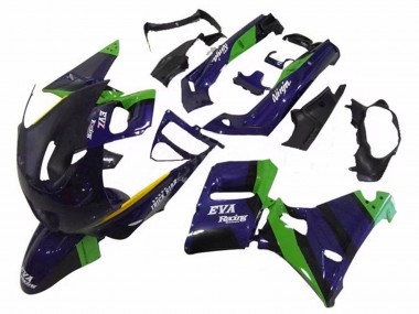 1998-2003 Kawasaki ZZR600 Motorcycle Fairings - Green Dark Blue Purple Trick Star Eva Racing Canada