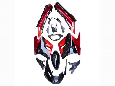 1990-1992 Kawasaki ZZR1100 Motorcycle Fairings - Red Glossy Black Canada