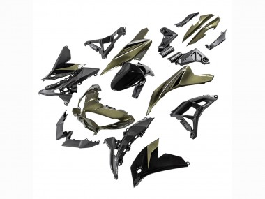 2022-2025 Kawasaki Versys 650 Motorcycle Fairings - Dark Green Black Canada