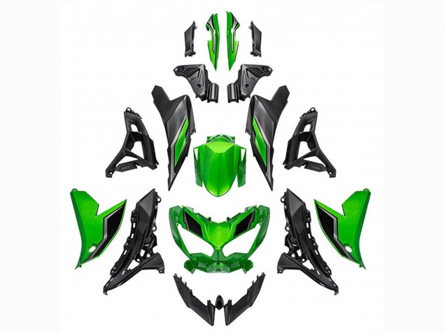 2022-2025 Kawasaki Versys 650 Motorcycle Fairings - Green Glossy Black Canada