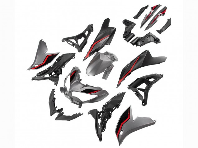 2021-2024 Kawasaki Versys 650 Motorcycle Fairings - Grey Red Black Canada