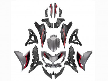 2022-2025 Kawasaki Versys 650 Motorcycle Fairings - Grey Red Black Canada