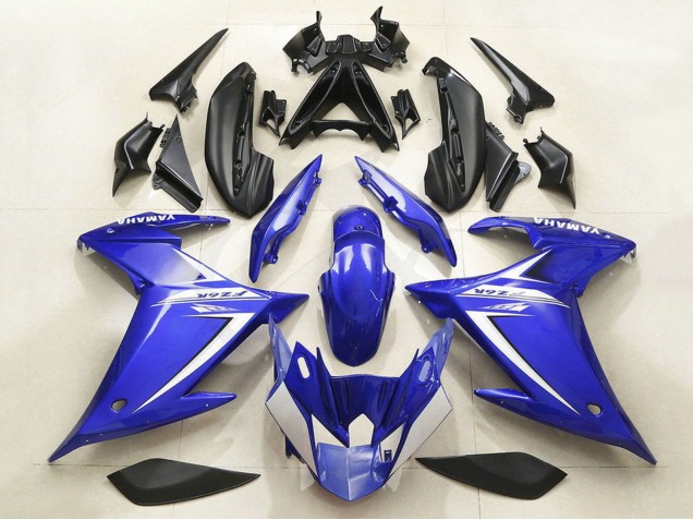 2009-2015 Yamaha FZ6R Motorcycle Fairing - Blue White Canada