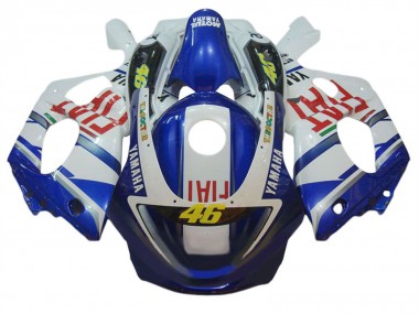 1996-2007 Yamaha YZF600R Thundercat Motorcycle Fairings - White Blue Red Fiat 46 Canada