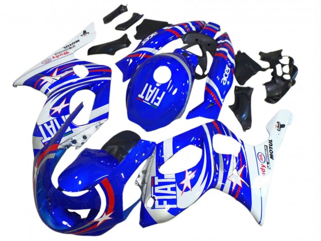 1996-2007 Yamaha YZF600R Thundercat Motorcycle Fairings - Blue White Silver Red Fiat Motul Canada