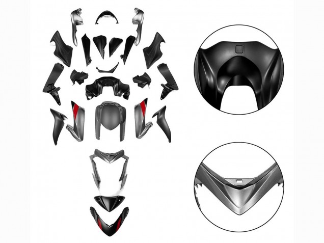 2015-2020 Suzuki GSX-S 1000 Motorcycle Fairings - Black Grey Canada