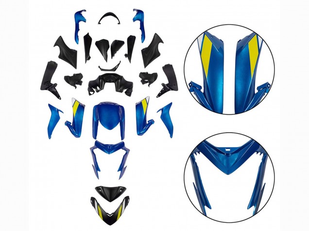 2015-2020 Suzuki GSX-S 1000 Motorcycle Fairings - Black Blue Canada