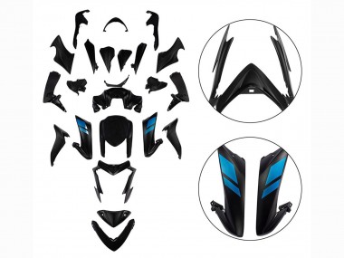 2015-2020 Suzuki GSX-S 1000 Motorcycle Fairings - Black with Blue Canada