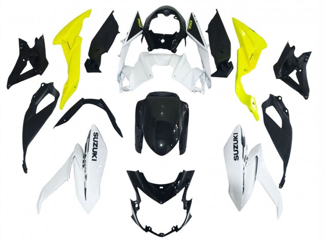 2017-2022 Suzuki GSX-S 750 Motorcycle Fairings - White Yellow Canada