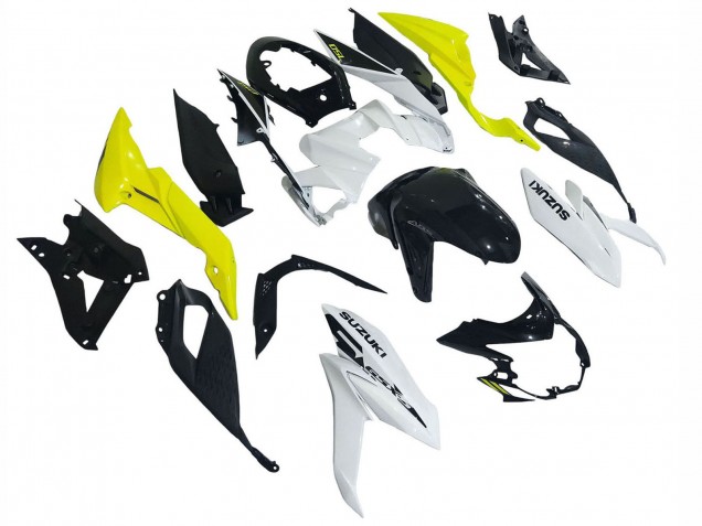2017-2022 Suzuki GSX-S 750 Motorcycle Fairings - White Yellow Canada