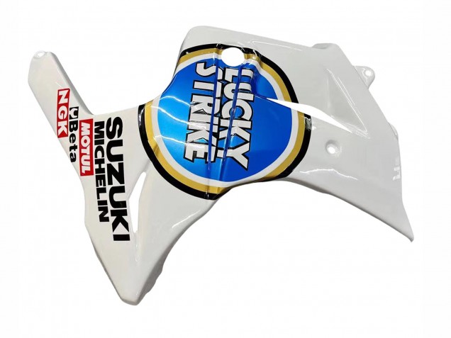 2003-2013 Suzuki SV650 Motorcycle Fairings - White Blue Lucky Strike Motul Canada
